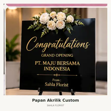 Papan Bunga Akrilik Qbig Bsd